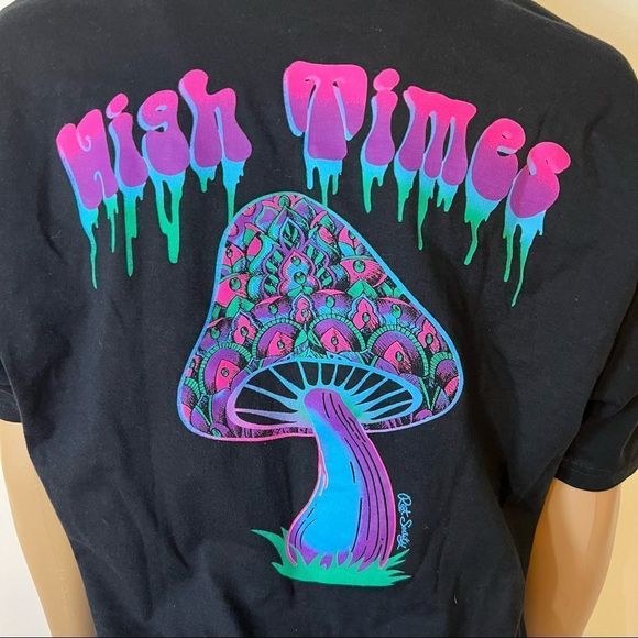 Mushroom T-Shirt Bright Neon Graphics - Picture 3 of 11